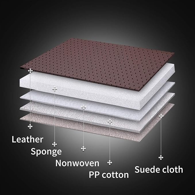 Coverado Universal Seat Covers Front, 2-Pack Universal Seat Covers for Cars, Waterproof Nappa Leather Car Seat Covers with Head Pillow, Auto Protectors Fit for Most Sedans SUV Pick-up Truck-Brown