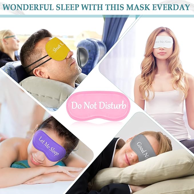 Eurzom 20 Pieces Funny Eye Sleeping Mask Bulk with Adjustable Strap Blackout Eye Sleep Mask for Night Blindfold Cover for Women Men(Fresh Colors)