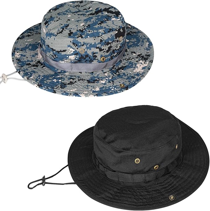 Sun Hats for Men Women Boonie Hat UPF 50+ Bucket Hat Wide Brim UV Protection Fishing Hiking Safari Outdoor Hats
