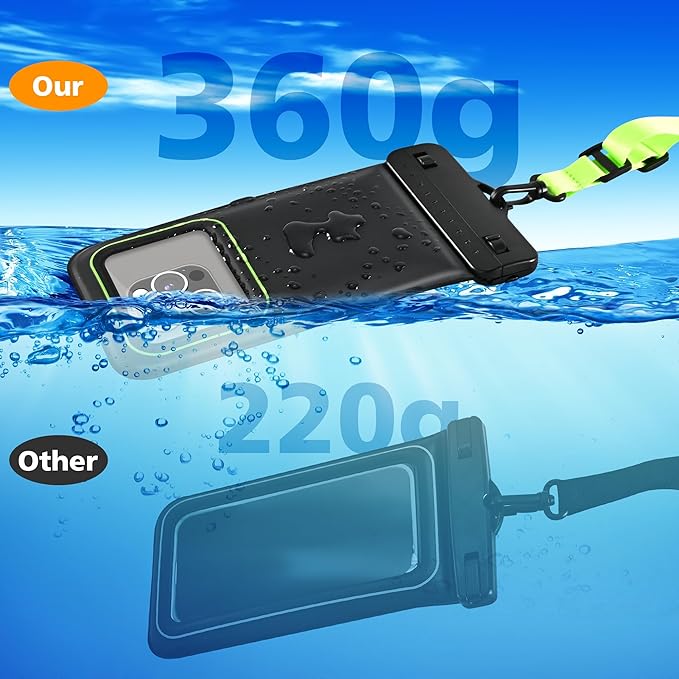 Karvense Waterproof Phone Pouch Case Floating, Waterproof Cell Phone Lanyard Bag/Holder for iPhone, Samsung Galaxy, Pixel, Universal Dry Bag for Travel, Beach, Shower, Pool, Kayaking,Snorkeling-2 Pack