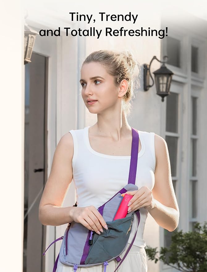 JISULIFE Handheld Mini Fan, 3 IN 1 USB Rechargeable Portable Fan [12-19 Working Hours] with Power Bank, Flashlight, Pocket Design for Travel/Summer/Concerts/Lash, Gifts for Women (Fuchsia)