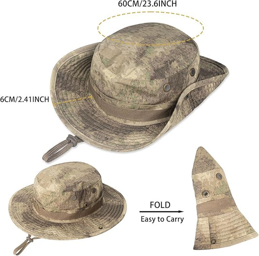 Sun Hats for Men Women Boonie Hat UPF 50+ Bucket Hat Wide Brim UV Protection Fishing Hiking Safari Outdoor Hats