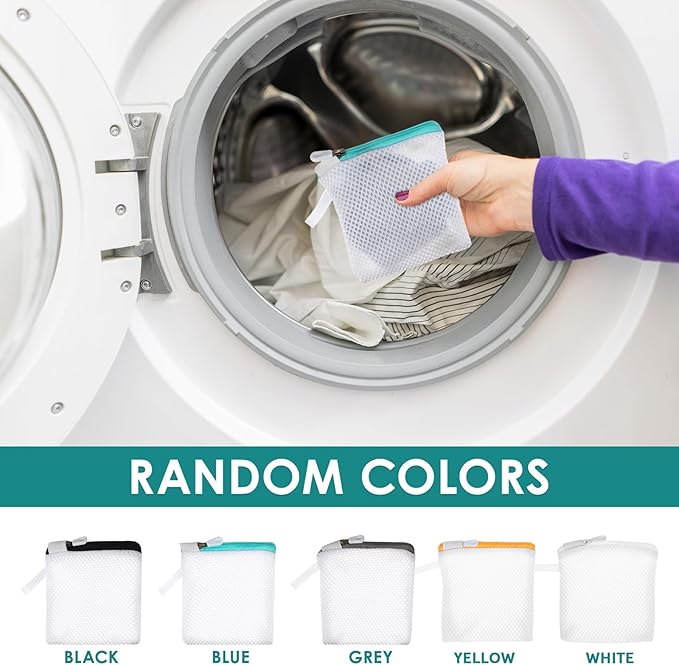 6pcs Laundry Bag Mesh Wash Bag Mini Washing Machine Underwear Washing Bag Wash Bags Protecting Foldable Laundry Pouch Travel Sandwich Mesh Laundry Bag Bra