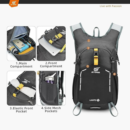 SKYSPER Small Hiking Backpack - 25L Travel Daypack Lightweight Bag Water Resistant Hiking Backpacks for Women Men