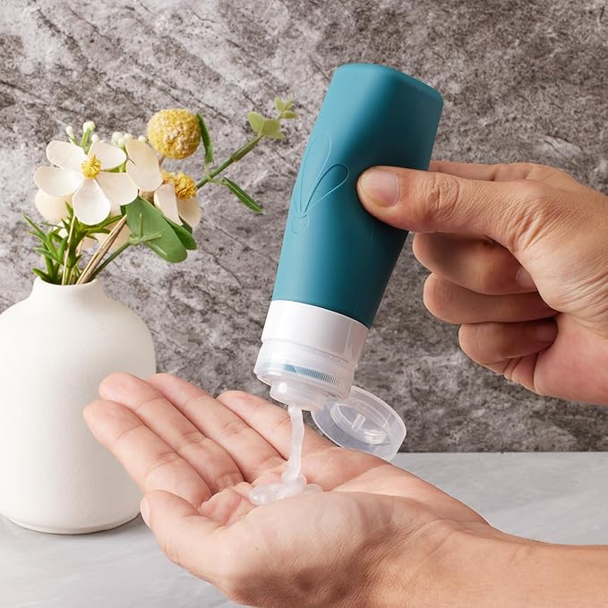 INSFIT Silicone Travel Bottles Set, 17 Pack Travel Size Toiletries, Leakproof Travel Bottles for Toiletries, Travel Accessories for Women, Airplane Travel Essentials, Travel Containers for Toiletries