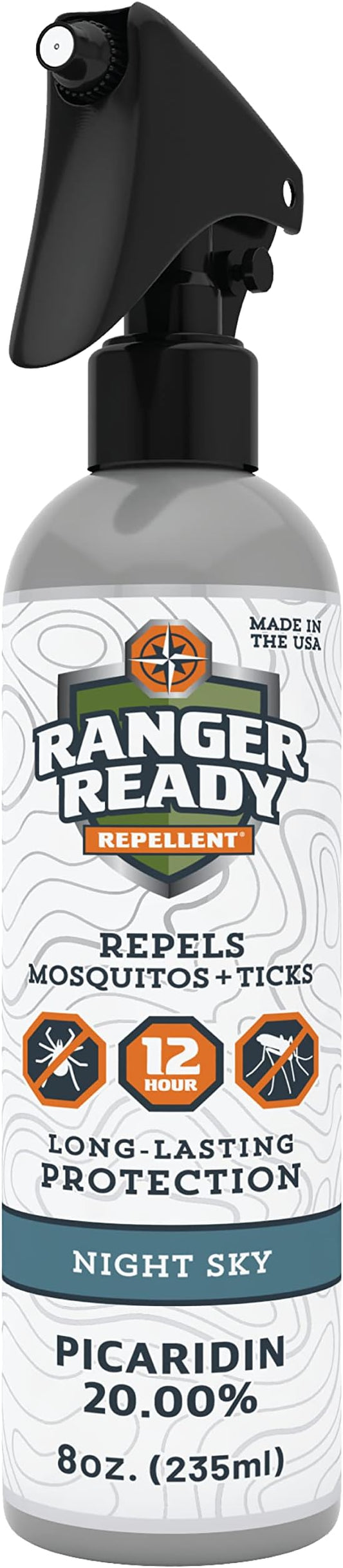 Ranger Ready Repellents Picaridin Insect Repellent & Tick Spray, Night Sky Scent Deet-Free Bug Spray (8 Oz., Pack of 1)