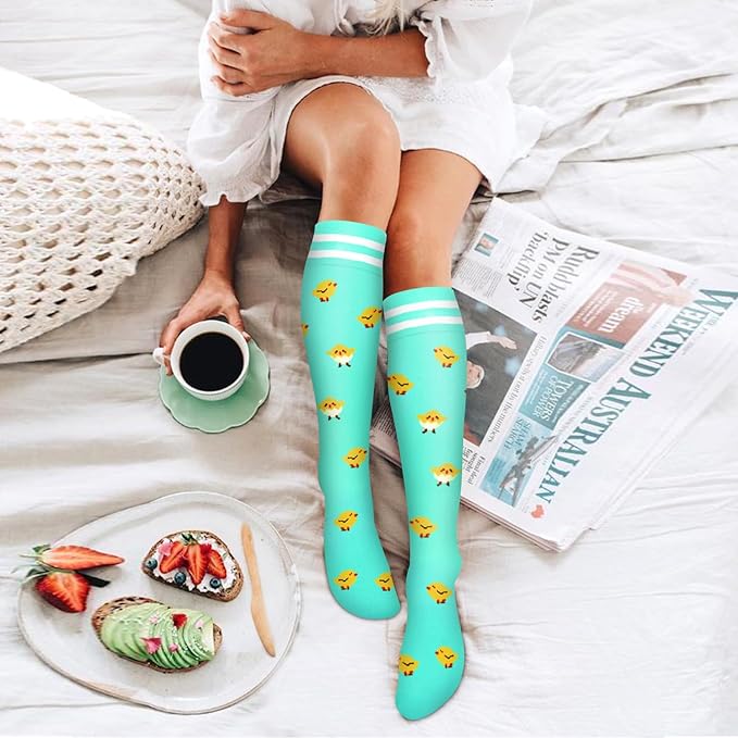 Bluemaple 6 Pack Copper Compression Socks for Women and Men Circulation-Best Support for Medical, Running,Nursing,Athletic