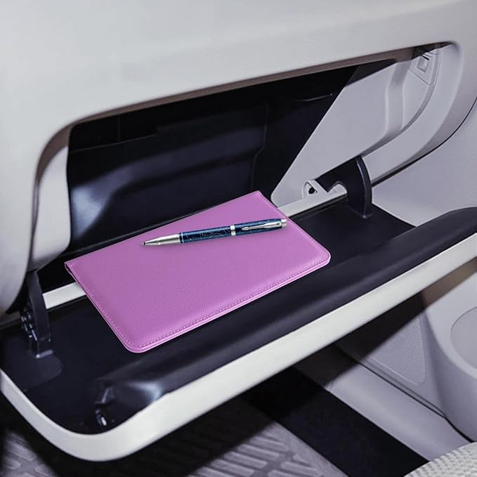 CoBak Car Registration and Insurance Holder - Vehicle Glove Box Car Organizer,Auto Truck Comparment Accessories Case with Magnetic Closure for Essential Document,Driver License,Cards