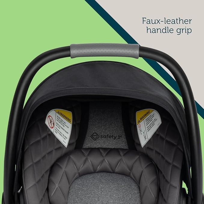 Safety 1st onBoard™ Insta-Latch™ DLX Infant Car Seat with Base, Baby Car Seat for 4-30 lbs., Rear Facing Car Seat, Ironbark