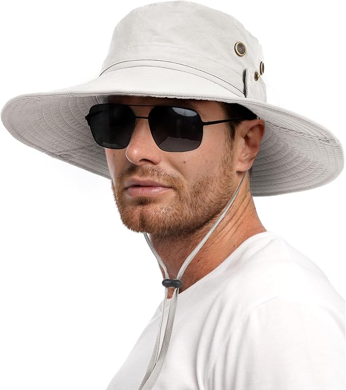 FURTALK Sun Hats for Men Fishing Hat UPF 80+ Foldable Wide Brim Outdoor Hiking Beach Summer Hats