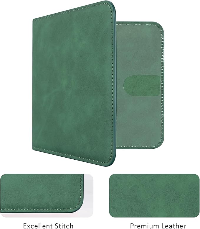 CoBak Car Registration and Insurance Holder - Small and Lightweight Vehicle Glove Box Car Organizer, Auto Truck Comparment Accessories Case for Essential Document, Driver License (Emerald)