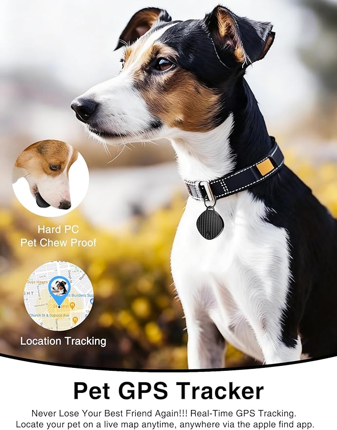 Air Tracker Tags - 4 Pack, Smart Bluetooth Tracker Tag Works with Apple Find My, 100dB Sound, Replaceable Battery, Keys Finder and Item Locator for Bags, Suitcase, Wallet, Backpack, Pet (iOS Only)