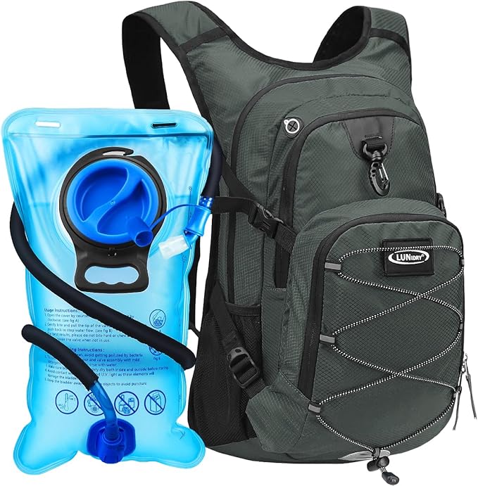 Hydration Backpack with 3L Water Bladder, Insulated Running Hydration Pack Hydropack, Lightweight Water Backpack for Hiking Cycling Camping Biking for Men Women