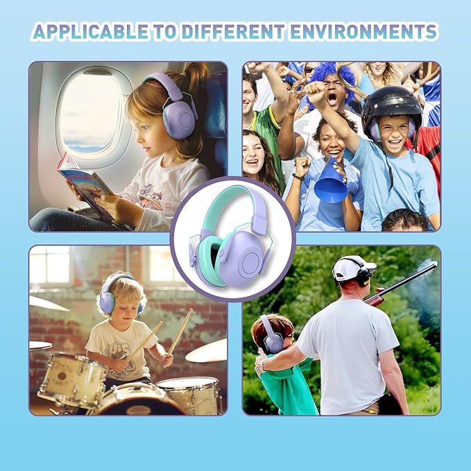 Noise Cancelling Headphones for Kids, SNR 29dB Safety Noise Reduction Ear Muffs for Event/Concert