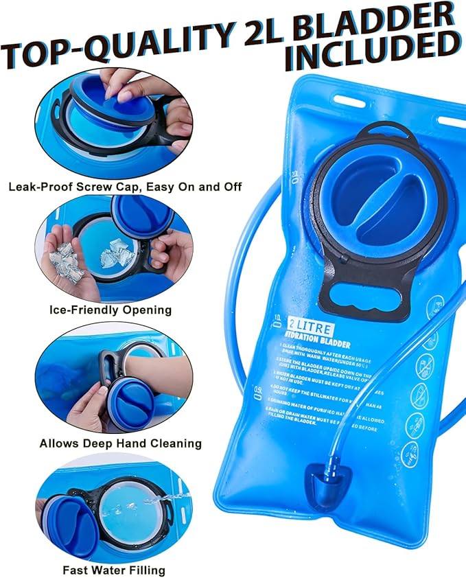 Running Vest for Women and Men, Hydration Running Backpack, Runners Vest, Hydration Vest, with Front Phone Holder, Adjustable Chest and Waist Strap