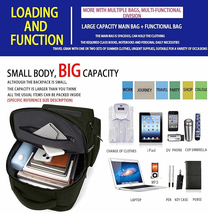 Men's Multilayer Backpack Business Casual Large Capacity Multifunctional Laptop Bag (Grey)