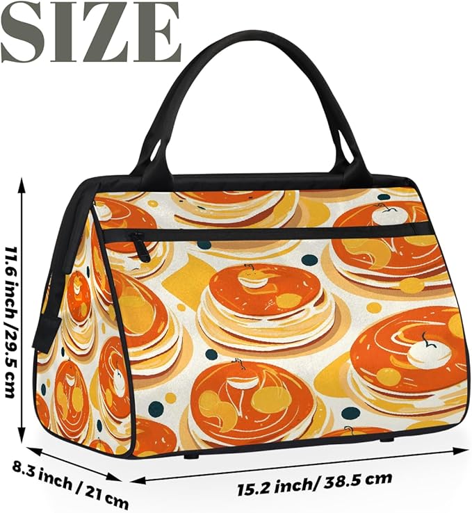 Travel Duffel Bag Cake Pattern Waterproof Sports Duffel Bags Lightweight Large Capacity Weekender Carry On Gym Bag for Women Men