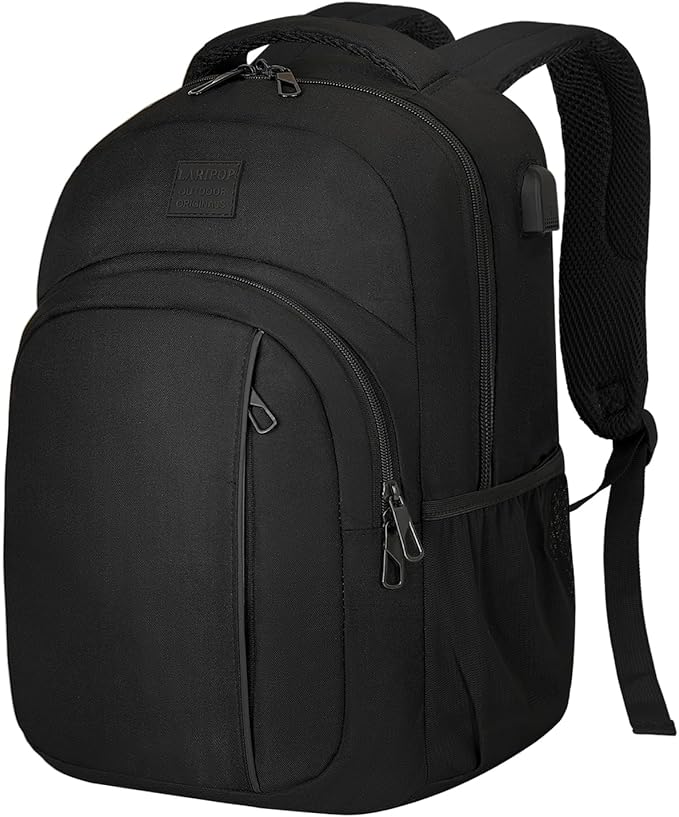 LARIPOP Travel Laptop Backpack,15.6 Inch Business Laptop backpack for Men Women with USB Charging Port,Water-Resistant Laptopack Weekender Daypack for Work College Computer