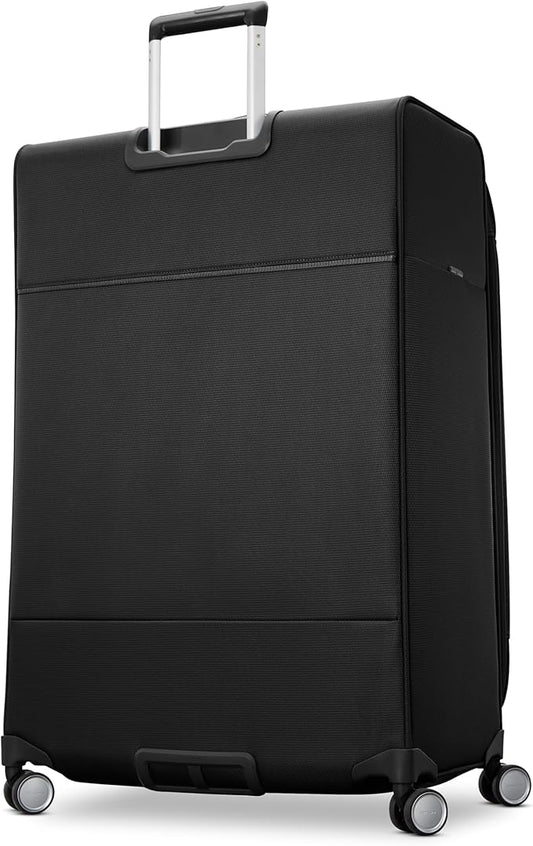 Samsonite UpLIFT Lightweight Large Checked Softside Luggage with Spinner Wheels - Expandable - Airline-Approved, Polyester Soft Suitcase for Ultra Light Travel - Black