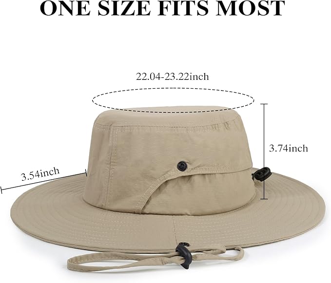Wide Brim Sun Hats Waterproof Bucket Hat UV Protection Fishing Hat Summer Packable Fisherman Hat for Men and Women