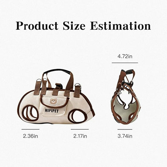 Small Dog Sling Carrier - Breathable Puppy Carrier with Pockets & Adjustable Strap, Lightweight Pet Carrier for Small Dogs/Cats (Up to 9 lbs)