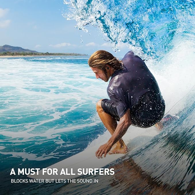 ADV. Eartune Aqua U Ear Plugs for Swimming – Waterproof Silicone Swimmers Ear Plugs for Adults, Men & Women, Universal Fit with Lanyard, Blocks Water but Lets Sound in, Ideal for Pool and Surfing