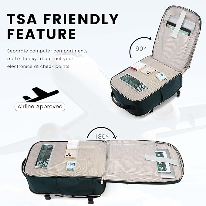 LOVEVOOK 50L Large Travel Backpack for Women Men Fits 17 Inch Laptop, Carry on Backpack for Traveling on Airplane, Personal Item Bag Airline Approved, Business Causal Weekender Backpacks