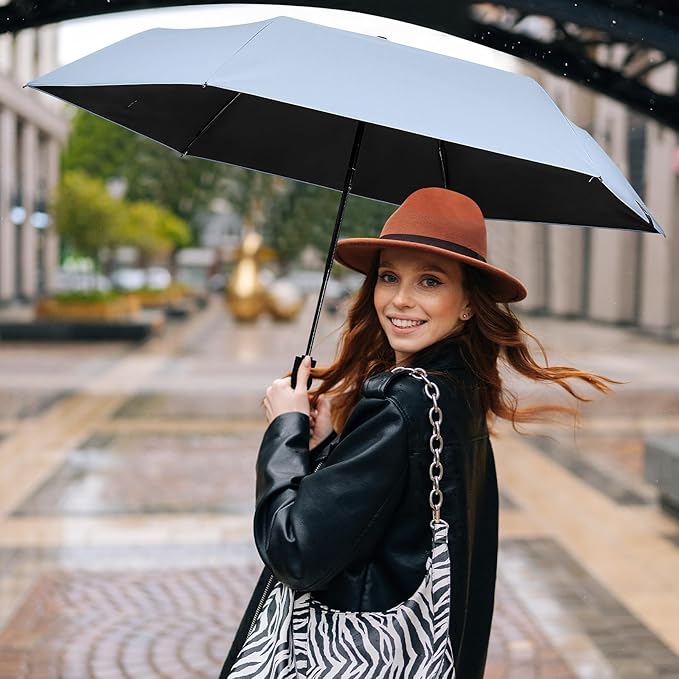G4Free Mini Ultralight Umbrella UPF 50+ UV Protection Compact Lightweight Travel Umbrella Super Slim Small Portable Automatic Open and Close,40 Inch