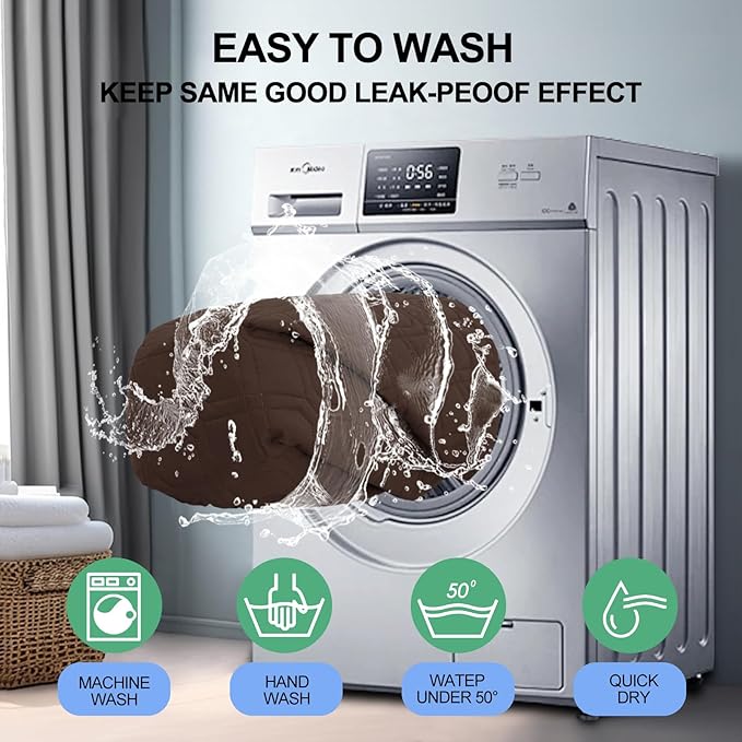 Smiry Waterproof Dog Blanket, 82x82 Inch Soft Pet Bed Cover Reversible, Washable Sofa Couch Furniture Protector for Small Medium Large Dog Puppy Cat, Geometric, Chocolate/Dark Grey