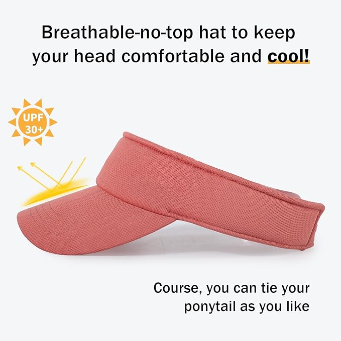 Sun Visor Hat Adjustable Velcro Outdoor Sports Cap for Men Women Adults