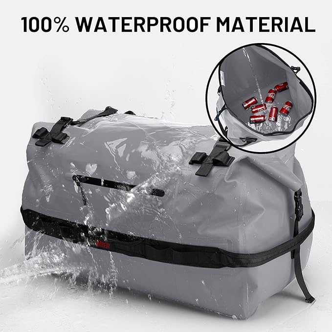 MIER Large Waterproof Duffel Bag Rolltop Dry Backpack Duffle Bags for Kayaking, Rafting, Boating, Swimming, Camping, Travel, Gym, Beach, 60L/80L