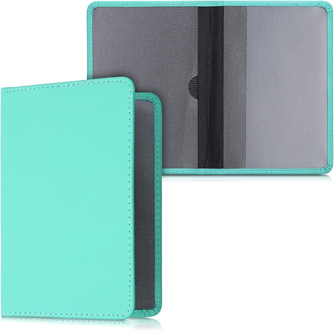 kwmobile Registration and Insurance Holder - Car Document Holder for Vehicle Documents and Cards - PU Leather - Black