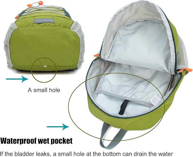 IVYGREEN Little Kids Hiking Backpack for Boys or Girls, Small Daypack for Camping or Travel (Armygreen, Small)