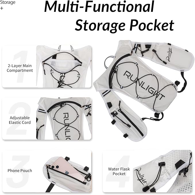 Running Vest for Women Men Lightweight Hydration Backpack Pack with 1.5L Water Bladder Bag Hydro Daypack for Hiking,Trail,Skiing,Camping,Cycling,Race,Marathon