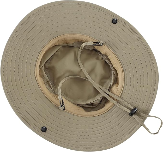 Home Prefer UPF50+ Mens Sun Hat Wide Brim Womens UV Protection Beach Bucket Hat for Fishing Hiking Snap Up Cowboy Hat