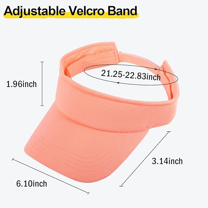 Sun Visor Hat Adjustable Velcro Outdoor Sports Cap for Men Women Adults