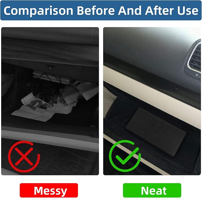 Car Registration and Insurance Holder Glove Box Folder-Premium Car Folder, Car Document Holder for Cards, Driver License & other Essential Documents (Black)