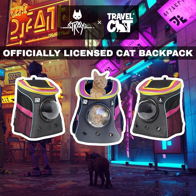 Fat Cat Backpack Carrier - Airline Approved Cat Carrier with Space Capsule Bubble for for Small Cats, Kitten - Premium Stray Cat Carrier Backpack for Outdoor, Travel, Hiking, Pet Supplies