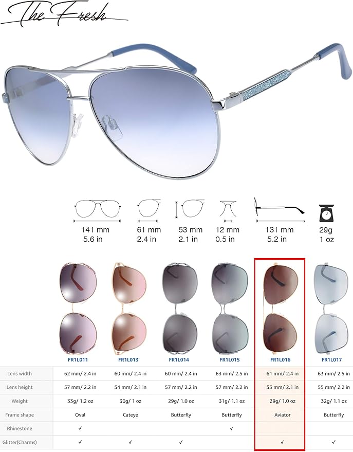 The Fresh Classic Crystal Elegant Women Beauty Design Sunglasses Gift Box
