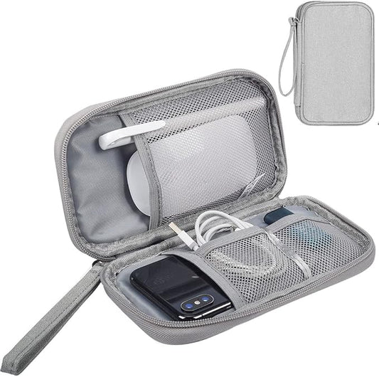 Electronic Organizer Small Travel Cable Organizer Bag, Digital Gadget Organizer Case, Waterproof Travel Gear Storage Carrying Sleeve Pouch for Cable, USB, Earphones, Portable Hard Drives, Power Banks