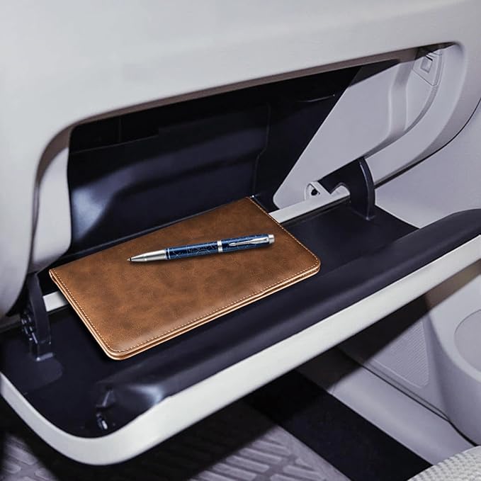 CoBak Car Registration and Insurance Holder - Vehicle Glove Box Car Organizer,Auto Truck Comparment Accessories Case with Magnetic Closure for Driver License,Cards