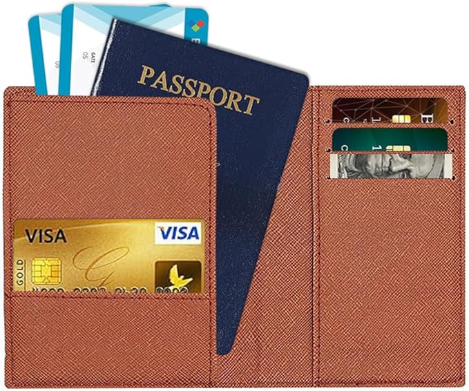 Marble Passport Holder for Travel Luxury Abstract Fluid Art Painting PU Leather Passport Cover Wallet Cute Passport Card Holder for Women and Men