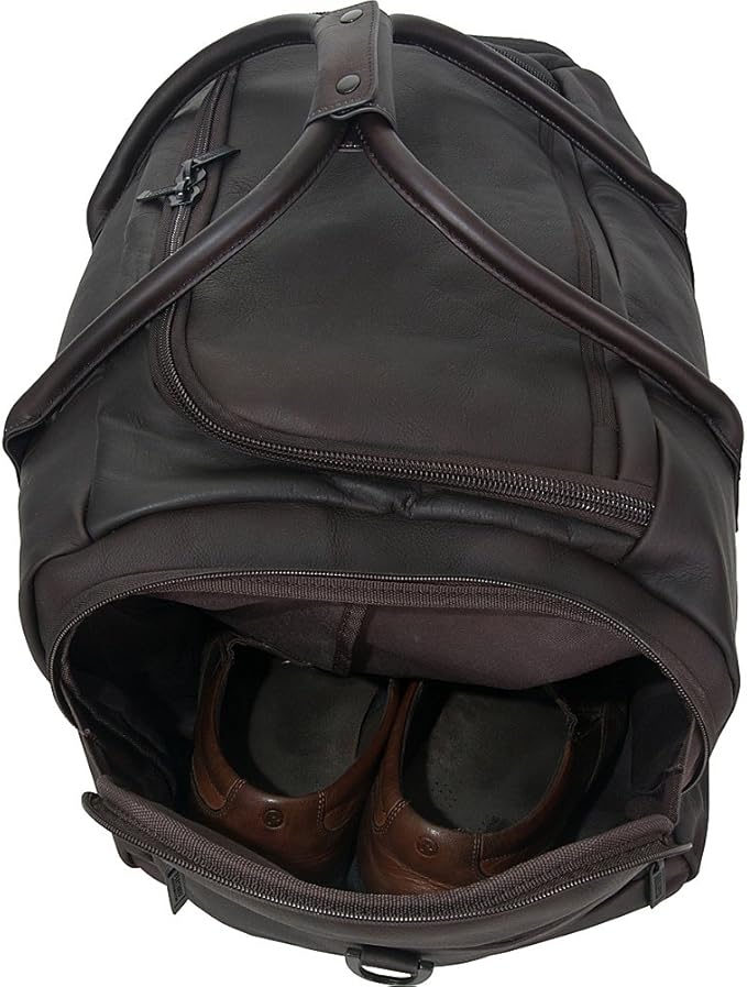 Kenneth Cole REACTION Duff Guy Colombian Leather 20" Single Compartment Top Load Travel Duffel Bag, Cognac