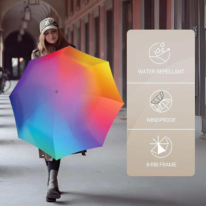 Knirps A.200 Medium Duomatic Windproof Umbrella for Adults – Automatic Open Close 38.5" Canopy, Travel Case Included