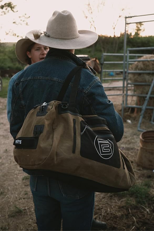 BOTE Highwater Duffel Bag Waterproof Fully Submersible Carry-on Size with 39 Liter Capacity Designed for Watersports Kayaking Fishing Hunting Boating Camping