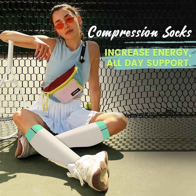 Copper Compression Socks 15-20 mmHg for Men & Women 8 Pairs – Circulation Support for Nurses, Travel, Running, Hiking, Soccer