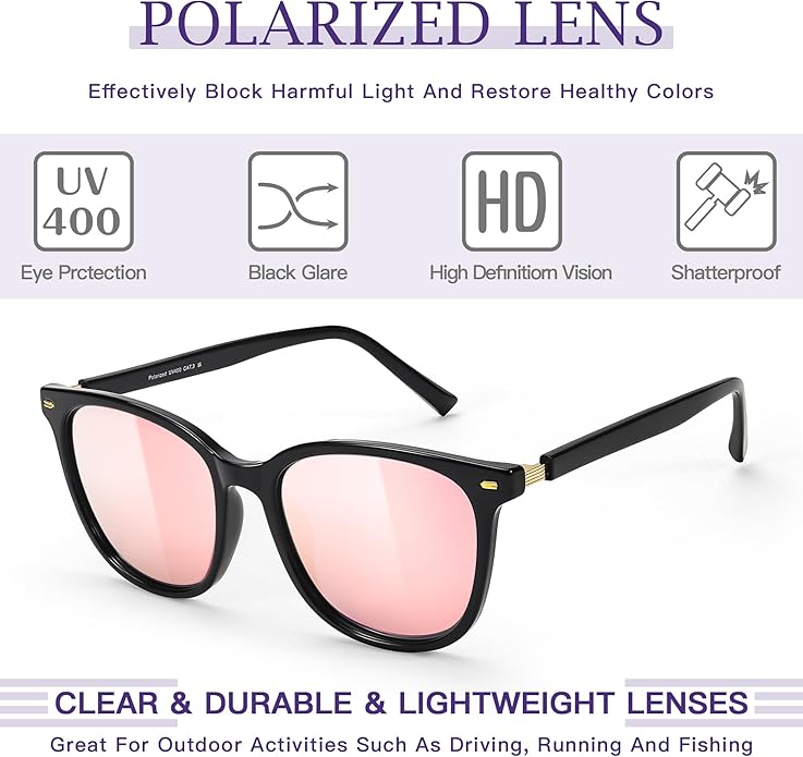 SIPHEW Oversized Square Sunglasses for Women|Lightweight Fashion Sunglasses 100% UV400 Protection|Trendy Mirrored Shade