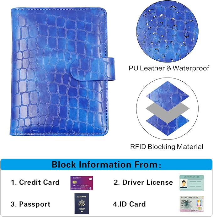 Melsbrinna Premium Leather Passport Holder Covers Case, Waterproof Rfid Blocking Travel Wallet Passport Holder with Pen Holder, Cute Passport Book for Women/Men