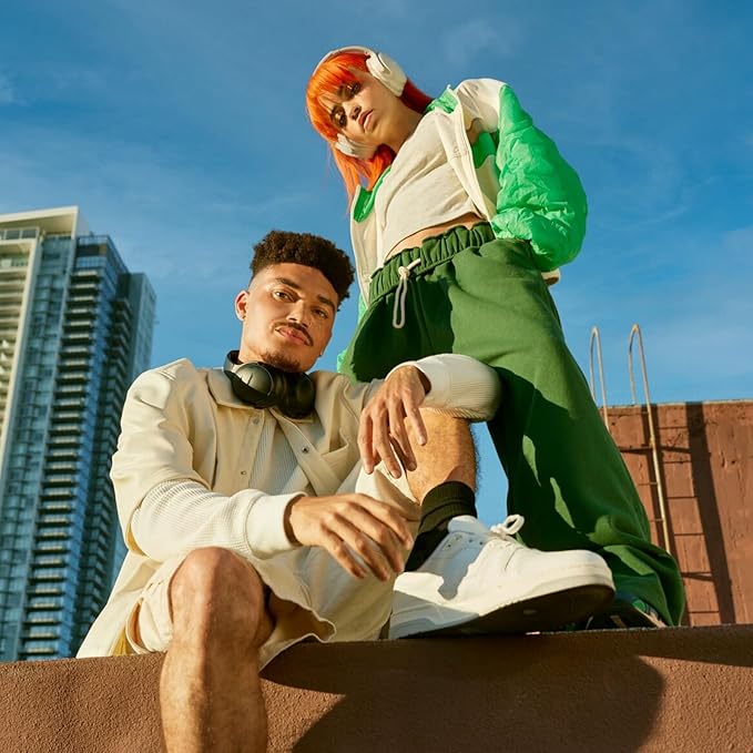 Bose QuietComfort Headphones - Wireless Bluetooth Headphones, Active Over Ear Noise Cancelling and Mic, USB-C Charging, Deep Bass, Up to 24 Hours of Playtime, White Smoke