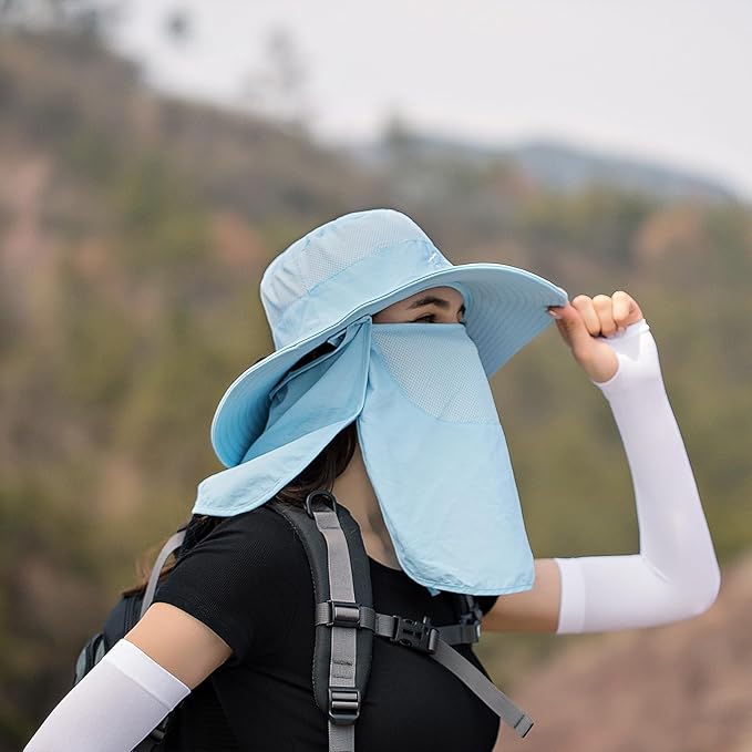 Sun Hats for Men Women Fishing Hat UPF 50+ Breathable Wide Brim Summer UV Protection Hat